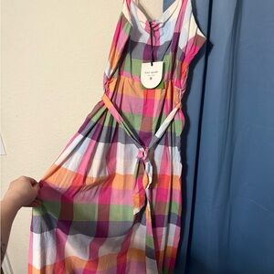 Kate Spade Colorful Checkered Maxi Dress